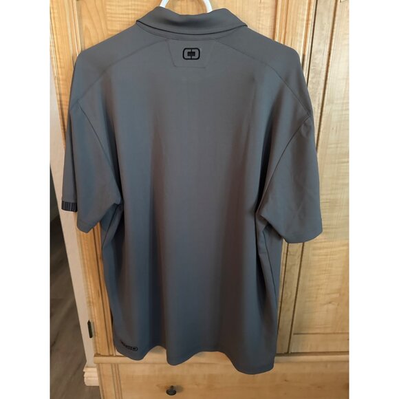Ogio Ace Collection Gray Polo Shirt L Polyester & Spandex Trplevate Logo Button- - Picture 5 of 6